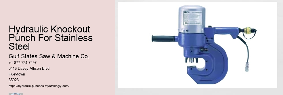 Hydraulic Knockout Punch For Stainless Steel