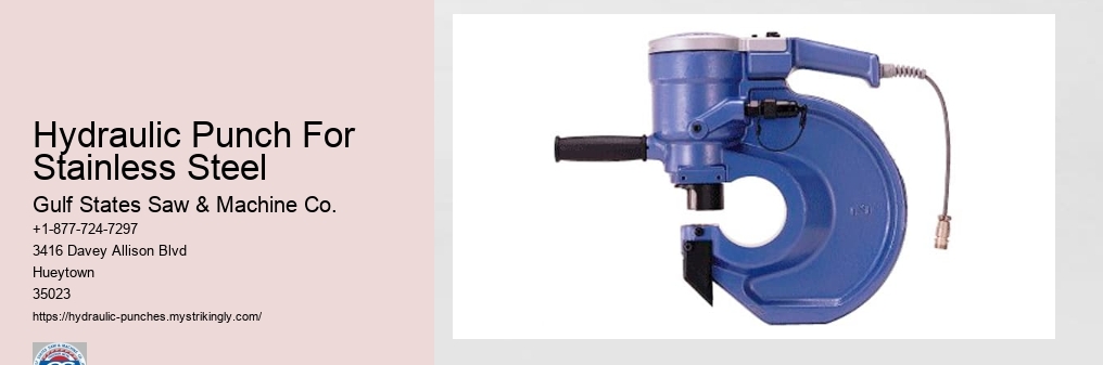 Hydraulic Punch For Stainless Steel